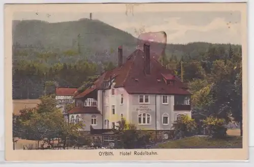 09896 Ak Oybin - Partie am Hotel Rodelbahn 1926
