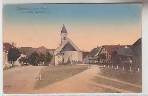 10786 Ak Mais de sol dans la place de marché boisée bavaroise avec Argentberg vers 1910
