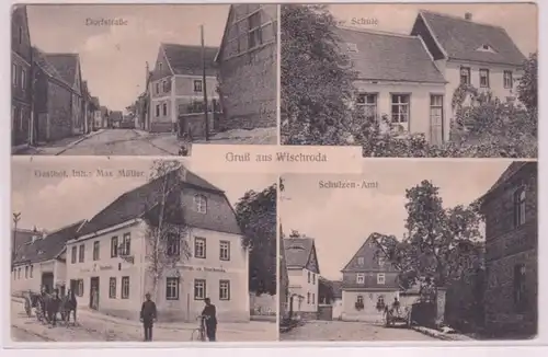 13232 Salutation multi-image Ak de l'école de Vischroda, Gasthof, Schulzen-Office vers 1910