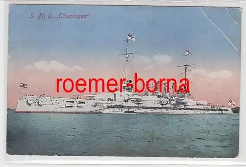 14849 Feldpost Ak Marinepoststamp Nr.23 S.M.S Est de la Frise 1916