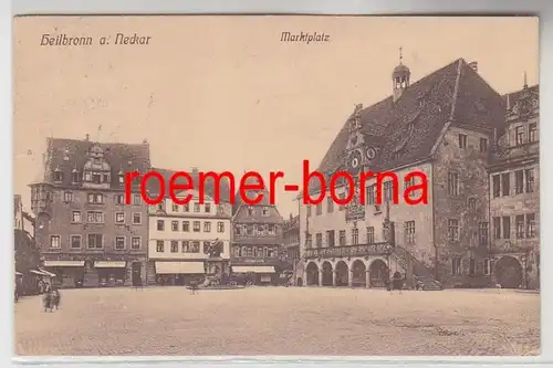 15436 Ak Heilbronn sur la place Neckar marché 1912