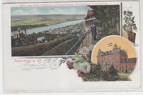 16859 Multiages Ak Petersberg am Rhein Hotel Peterberg de Dragenburg vers 1910