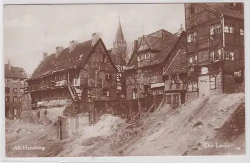 17549 AK Alt Hamburg - La Laube, abîme avec barrage, protection contre les inondations 1930