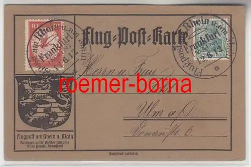 19829 Carte de vol-post Poste aérienne sur le Rhin et Main Air-Post 'Swaben' 1912