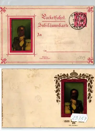 233557 Privatpost Packetfahren Carte anniversaire Berlin 1898