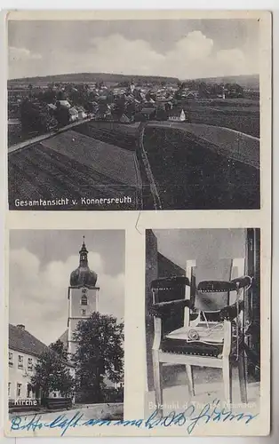 27057 Multi-image Ak Konnersreutth Vue d'ensemble Eglise Betstuhl Ther. Neumann 1962