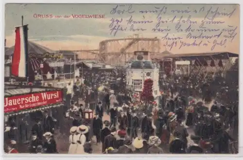 31532 Ak Gruß von der Dresdner Vogelwiese Volksfest 1913