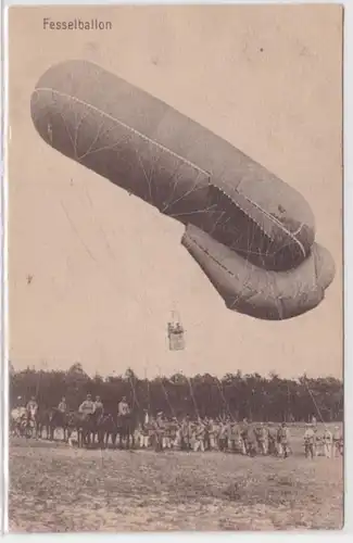 32706 Ak Fesselballon avant l'ascension, Dragonballone, 1ère guerre mondiale 1916