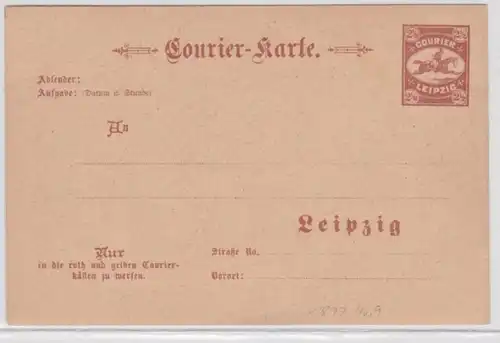 35867 2 1/2 Pfennig Leipziger Courier carte vers 1900