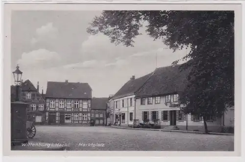 40870 Ak Wittenburg à Mecklembourg - Parti sur la place du marché vers 1920