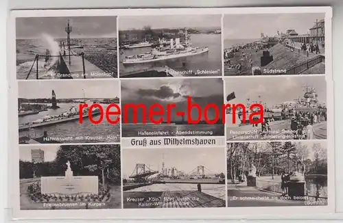 46016 Mehrbild Ak Gruß aus Wilhelmshaven um 1940
