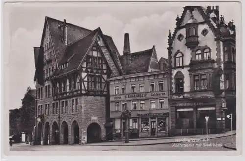 46263 Ak Nordhausen am Harz Kornmarkt mit Stadthaus um 1940