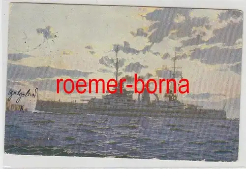 46445 Ak navire de guerre S.M.S. Rhénanie 1913