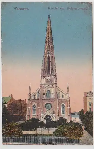 51774 Ak Varsovie réformé év. Eglise / Warszawa Kosciol ew. Reformowany 1915