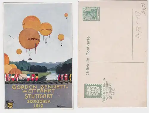 54722 Objets entiers Ak Gordon Bennett course Stuttgart 1912