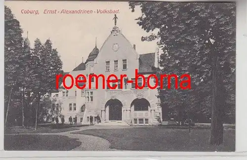 56426 Ak Coburg Ernst Alexandrinen Volksbad um 1910