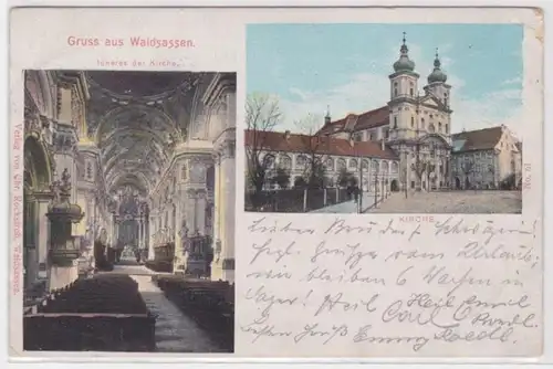 56436 Multi-image Ak Gruss de Waldsassen - Eglise et les affaires intérieures de l'Eglisie 1901