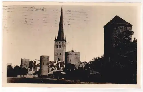 57844 Foto Ak Tallinn - Blick auf die alten Festungstürme 1936