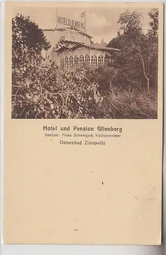 64278 Ak Baltebad Zinnowitz Hotel und Pension Glienberg 1952