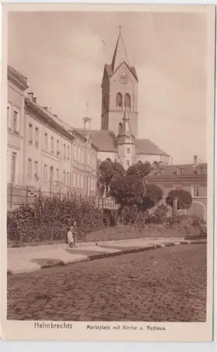 64423 AK Helmbrechts - Parti sur la place du marché avec l'hôtel de ville et l 'église 1923