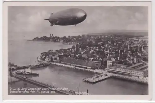 65635 Foto Ak D-LZ 130 'Graf Zeppelin' Friedrichshafen Dampferhafen 1939