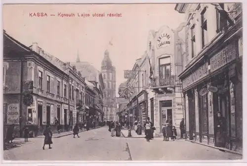 66294 Ak Kassa Košice Kossuth Lajos Utczai részlet 1912