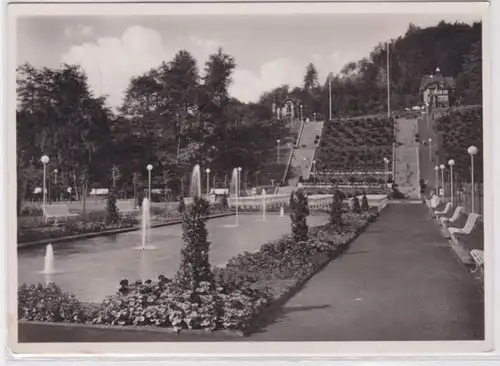 67011 Ak Aue Stadtgarten, 1936 neu entstandene Anlage zum Stadthaus