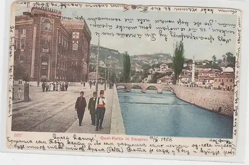 67080 Ak Quai-Parti à Sarajevo Bosnie-et-Herzégovine 1904