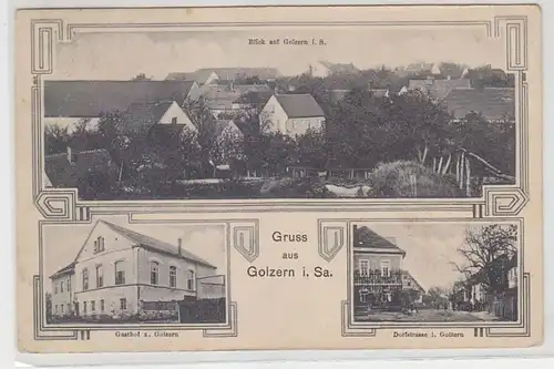67872 Mehrbild Ak Gruß aus Golzern in Sachsen Gasthof usw. 1915