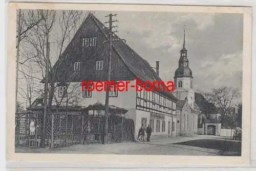 68339 Ak Bahnrestaurant Altes Erb-, Brau- und Schänkgut zu Lausa 1911