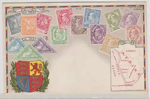 69082 Armoiries Ak Cape of Good Hope Cap de bonne espérance avec des timbres vers 1900