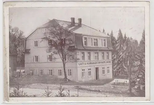 69084 Ak Motzdorf bei Moldau Gasthaus 'Zur Battlecke' 1930