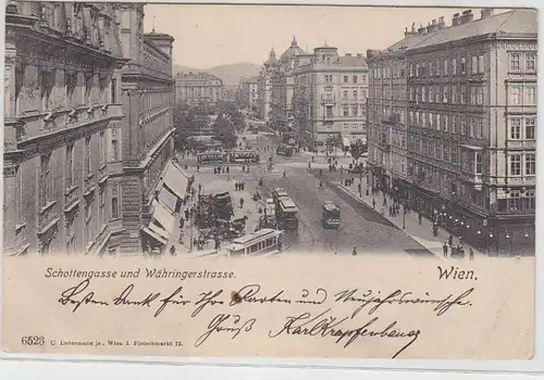 69142 Ak Wien Schottengasse und Wäringerstrasse 1904