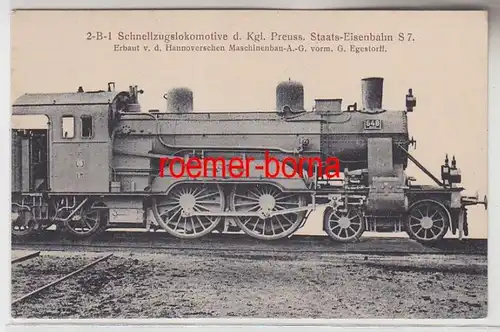 69872 Ak Hanomag Dampf Lokomotive Preussische Staats Eisenbahn S 7 um 1920