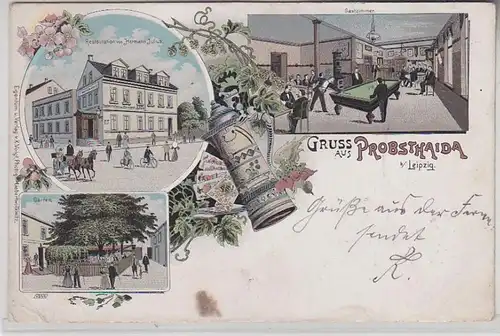 69945 Ak Lithographie Gruss aus Probsthaida bei Leipzig 1901