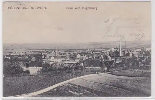 70034 AK Pössneck-Jüdewein - Blick vom Hegelsberg 1909