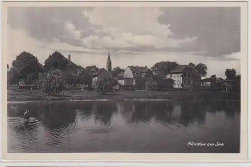 70056 Ak Glindow am See Gaststätte 'Deutsches Haus' um 1940