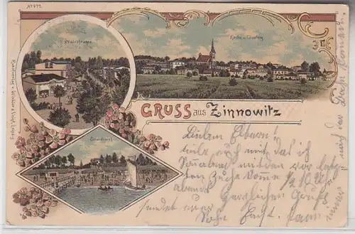 70122 Ak Lithographie Gruss de Zinnowitz 1902