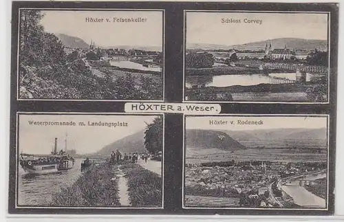 70173 Multi-image Ak Höxter sur les vues de Weser Vues de la ville 1919