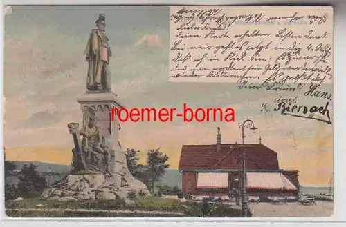 70254 Ak Holtenau Kaiser Wilhelm Denkmal und Wartehalle um 1900