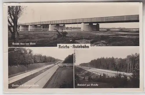 70255 Ak Route de l'autoroute de la Reichswach Frankfurt am Main Darmstadt 1935