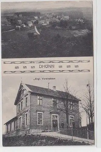 70262 Multi-image Ak Dhunn Vue totale et Evgl. Vereinshaus 1918
