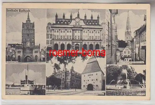 70268 Mehrbild Ak Seestadt Rostock Stadtansichten 1941