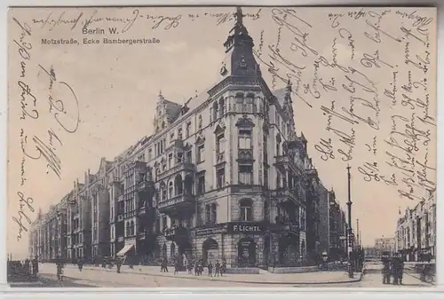 70382 Ak Berlin Motzstrasse Ecke Bambergerstraße 1907