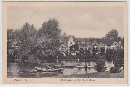 70428 Feldpost Ak Odenkirchen Kaiserstraße avec Bad Hotels Weier 1917