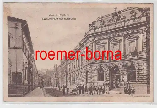 70434 Feldpost Ak Kaiserslautern Theaterstraße avec le poste principal 1915