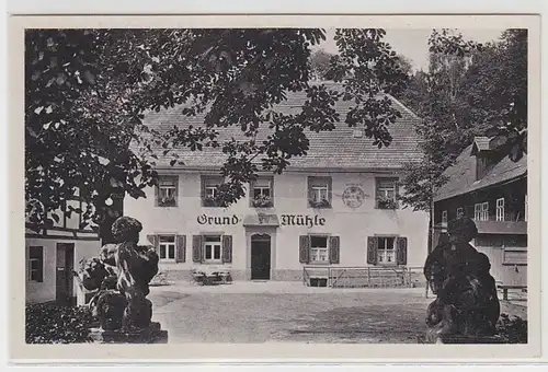 70446 Ak Gasthof Grundmühle bei Liegau / Radeberg um 1940