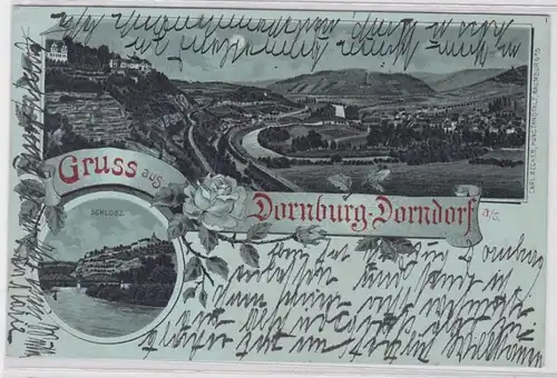 70467 Mondscheinkarten Gruss aus Dornburg-Dorndorf an der Saale 1901