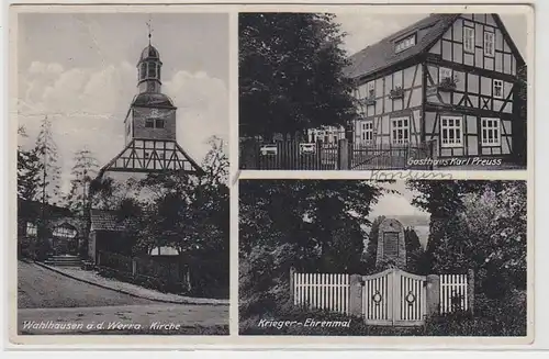 70612 Multi-image Ak Wahlhausen à l'auberge Werra etc. vers 1940