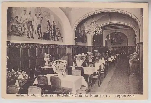 70666 Ak Chemnitz Restaurant Reichshof Kronenstrasse 11, um 1930